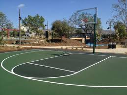 Check spelling or type a new query. Two Shades Of Green Basketball Court Backyard Basketball Court Tennis Court