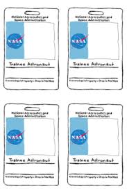 Nasa kennedy space center visitor complex. Free Printable Id Badges For Space Party Space Classroom Space Party Space Names