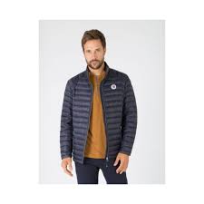 Poches latérales passepoilées avec zip dissimulé. Doudoune Matelassee Homme Hector Marine Chasse Maree