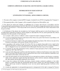It is often simply referred to as the memorandum. The Rtm Companies Memorandum And Articles Of Association Wales Regulations 2004