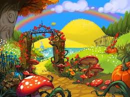 Door To Fantasy Garden Hd Desktop Wallpaper Wallpaper Fairy Garden Painting