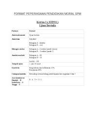 Contextual translation of pendekatan pendidikan moral nilai murni into english. Format Peperiksaan Pendidikan Moral Spm