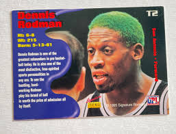 Dennis Rodman 1995 Signature Rookies Tetrad Titans Promo Card #T2 Spurs