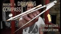 Blacksmithing - Making a drawing compass (forgewelding and failure)