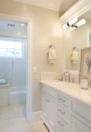 Interior Paint Color Ideas Benjamin Moore Berber White 955 And Love The Tile For The Up Traditional Bathroom Master Bathroom Renovation Bathroom Paint Colors