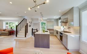 gloss gray contemporary kitchen with