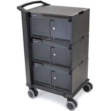 Tablet Management Cart 48 Three Modules For Ipad Ipod Locker Storage Ipad Cart Ipad Stand