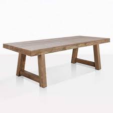 Marquee blue padded moon chair with cup holder. Hunter Reclaimed Teak Wooden Dining Table Rustic Dining Table