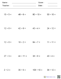 Division games for 3rd graders grade 3 math involves many firsts and division is one of them. Division Worksheets Printable Division Worksheets For Teachers