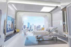 Future Of Hospitals Tech Natural Light Make The Most Of The Window View Hospital Interior Design Hospital Design Hospital Interior