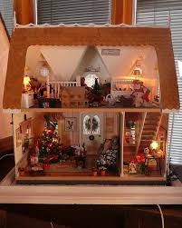 A Christmas Cottage Dollhouse Holiday Dollhouse Christmas Miniature Christmas