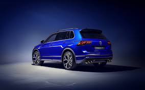 The name tiguan comes from putting the words tiger and iguana together. Download Wallpapers Volkswagen Tiguan R 2021 4k Rear View Exterior Blue Crossover Tiguan R Line New Blue Tiguan German Cars Volkswagen For Desktop Free Pictures For Desktop Free