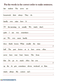 Adverbs Of Frequency English As A Second Language Esl Online Worksheet English Grammar Exercises English Worksheets For Kids English Writing Skills
