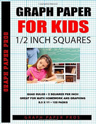 Graphpapergenerator will create a graph sheet in any size your printer will print, with a grid to your specification. Graph Paper For Kids Large 1 2 Inch Squares Perfect For Math Drawing And Graphing Pros Graph Paper 9781726731973 Amazon Com Books