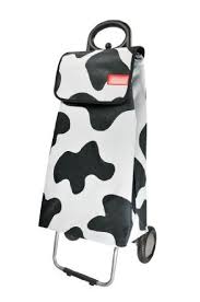 Les Artistes Paris A 0605 Shopping Trolley Polyester Cow Design Amazon Co Uk Kitchen Home Shopping Trolley Trolley Bags Folding Bag