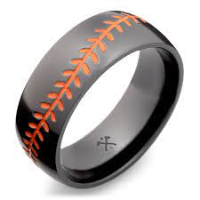 The Slugger Black Rings Rings For Men Orange Ring