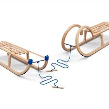 Children S Classic Christmas Wooden Sled Made From Environmentally Friendly Laminated Beech Wood Classic Christmas Beech Wood Wooden