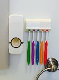 Maybe you would like to learn more about one of these? Home Goods For All Automatic Toothpaste Dispenser And Toothbrush Holder For 5 Brushes White Buy Online In Bahamas At Bahamas Desertcart Com Productid 21107364