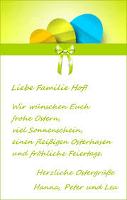 Wir werden uns nach ostern in alter frische wieder zusammensetzen, um die gemeinsamen geschäftlichen ziele genauer zu besprechen und zu verwirklichen. Mustertexte Fur Ostergrusse