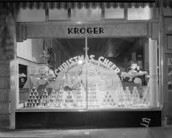Kroger is one of many stores open on christmas eve, but closed christmas day. Kroger Grocery And Bakery Christmas Window Photograph Wisconsin Historical Society