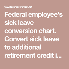 Federal Employees Sick Leave Conversion Chart Convert Sick