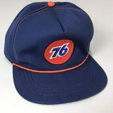 Union 76 Vintage Trucker Hat Cap Made In Usa Snapback Vtg Patch Gas Station Blue Fashion Clothing Shoes Accessories Vintage Trucker Hats Gas Station Hats