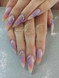 Ahead, we have 25 gorgeous short acrylic nail designs we can't get enough of. Eye Candy Nails Training Yellow Orange And Purple Acrylic Fade With Glitter Nail Art And Swarovski Crystals By Elaine Moore On 20 May 2014 At 03 45