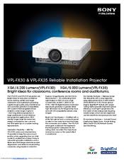 Cellent image capabilities and a long lifespan. Sony Vpl Fx35 Manuals Manualslib