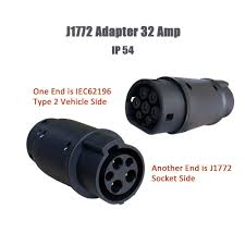 Khons Ev Type 1 To Type 2 Adapter Easy To Connect With Ev Charging Station And European Standard Ev Charger Ev Charging Stations Ev Cars