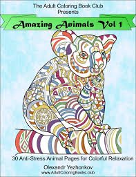 Download Amazing Animals Vol 1 Anti Stress Coloring Book For Adults Adult Coloring Book Club