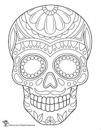 Sugar Skull Coloring Page Woo Jr Kids Activities Skull Coloring Pages Sugar Skull Art Drawing Sugar Skull Artwork