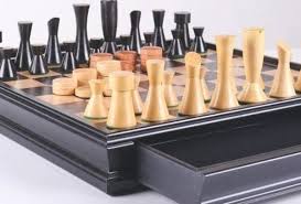 Modern Chess Checkers Set With Storage Chess House In 2020 Chess Checkers Set Modern Chess Set Chess Table