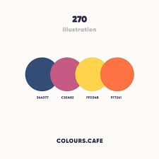 Colours Colors Cafe On Instagram Colour270 Illustration Illustration By Bbekaia 344d77 C55a82 Ffd34b Website Color Palette Colours Color