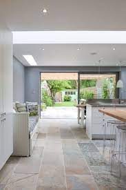 Our talented team will walk you through our stylish & unique kitchen showroom. Natural Stone Flooring Adorning Delightful Kitchens Textures Elonahome Com Open Plan Kitchen Diner Kitchen Style Kitchen Extension
