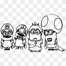 The mere sight of bananas can lead to a complete chaos. Four Minion Mario Coloring Minions Halloween Coloring Pages Clipart 2325310 Pikpng