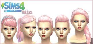 Mod The Sims Pink Lace Non Default Pastel Hair Colour Pastel Hair Pastel Pink Hair Color Hair Color Pastel