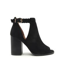 Vince camuto leather navy peep toe heeled booties. Black Suede Open Toe Booties Up To 78 Off In Stock