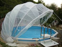 Abdeckungen Fr Den Pool Ideal Fr Sommer Und Winter Small Backyard Pools Pool Canopy Backyard Pool
