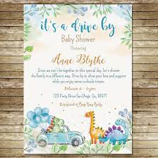 Drive By Baby Shower Dinosaurs Invite Baby Boy Shower Invite Etsy Dinosaur Baby Shower Baby Shower Invitations For Boys Dinosaur Baby Shower Invitations