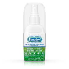 Benadryl Extra Strength Anti Itch Cooling Spray Travel Size 2oz Cooling Spray Benadryl Anti Itch