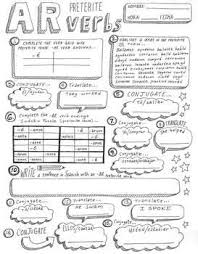 Three Original Hand Drawn Worksheets For Regular Ar Er And Ir Preterite Verbs Students Will Fill Out A V Spanish Verbs Preterite Spanish Verb Conjugation