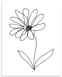 Browse our selection of black and white flower art prints and find the perfect design for you—created by our community of independent artists. Amazon Com Daisy Flower Wall Art 11x14 Unframed Minimalist Black White Decor Print Makes A Great Gift Under 15 For Botanical Floral Lovers Handmade