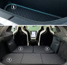 The interior dimensions might surprise you. Amazon Com Topfit Model X 6 Seat And 7 Seat Front And Rear Trunk Mat And 3rd Row Seat Back Protector Mats For Tesla Model X 2016 2020 Models Laser Measured 4 Pcs Baby