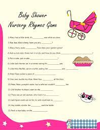 Pin By Lybeth On First Baby Nursery Rhyme Baby Shower Free Baby Shower Games Baby Shower Bags