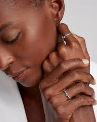 Davie Trio Sterling Silver Band Ring