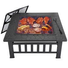 Maybe you would like to learn more about one of these? 32 Cuadrado Metal Fuego Pit Para Patio De Exteriores Jardin Patio Estufa El Brasero Para Exterior Brasero Ebay