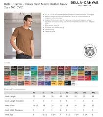 Mens Custom Printed T Shirt Bella Canvas 3001cvc Color