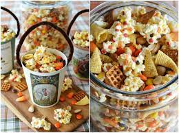 An Easy No Bake Treat Cornucopia Popcorn Snack Mix Popcorn Snacks Mix Snack Mix No Bake Treats