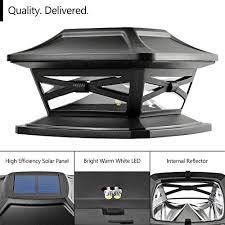 Maybe you would like to learn more about one of these? Davinci Solar Post Cap Lights For 4x4 6x6 Fence And Deck Posts Warm White Led Light Caps Outdoor Lamps For Lighting Vinyl Pvc Wood Posts 2 Pack Black Dl104 Buy Online At