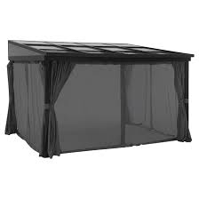 Overstock.com has been visited by 1m+ users in the past month Uberhaus Sun Shelter With Curtains 10 Ft X 12 Ft X 8 Ft Grey And Black L Gz924pco New Rona